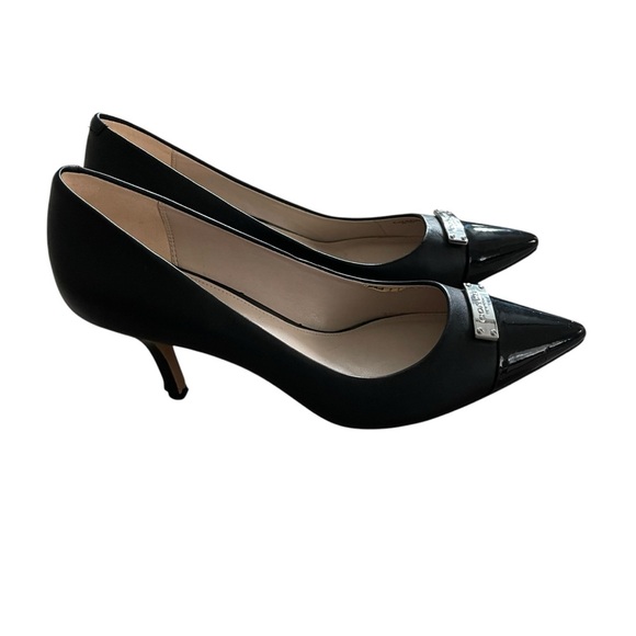 Coach Black Heels with Sleek Pointed Toe Size 8 - Picture 3 of 9